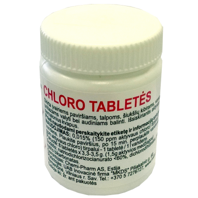 Chloro tabletės, 8 vnt.